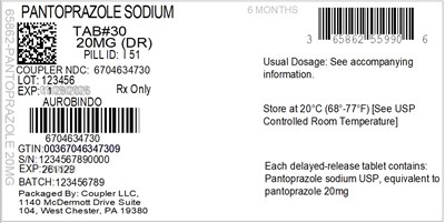 Label (65862 559 90 Pantoprazole 20mg 67046 347 30)